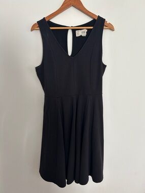 Black Sleeveless V-Neck Mini Dress